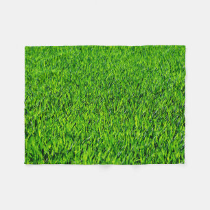 Green Summer Grass Texture Fleece Blanket