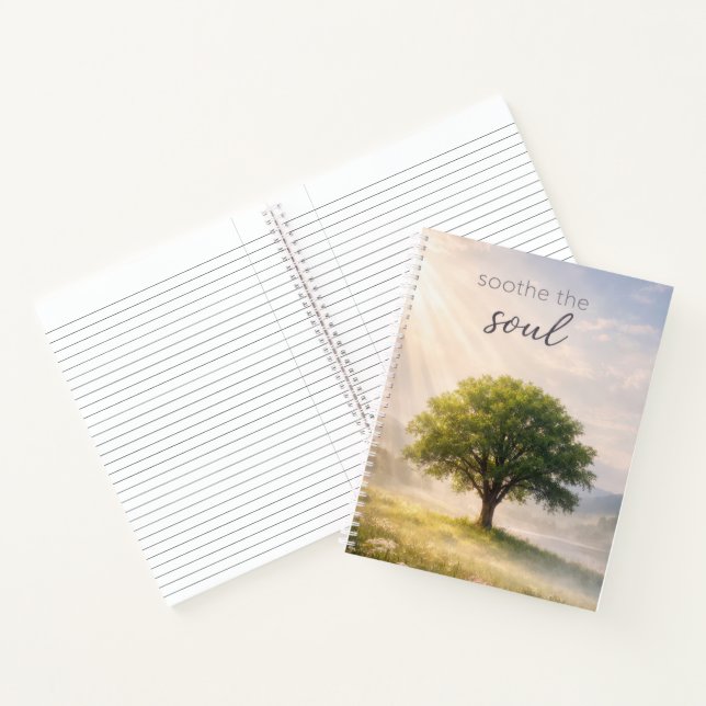 Green Summer Tree With Quote Notebook (Inside)