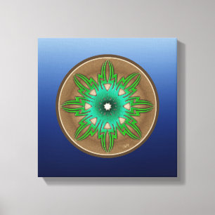 Green Sun Canvas Print