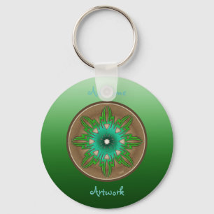 Green Sun Key Ring