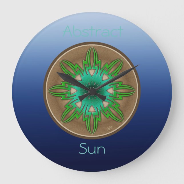 Green Sun Large Clock (Front)