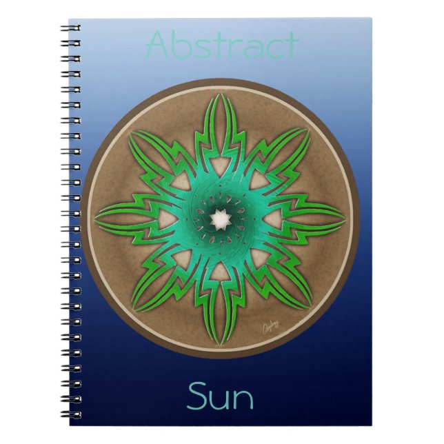 Green Sun Spiral Notebook (Front)