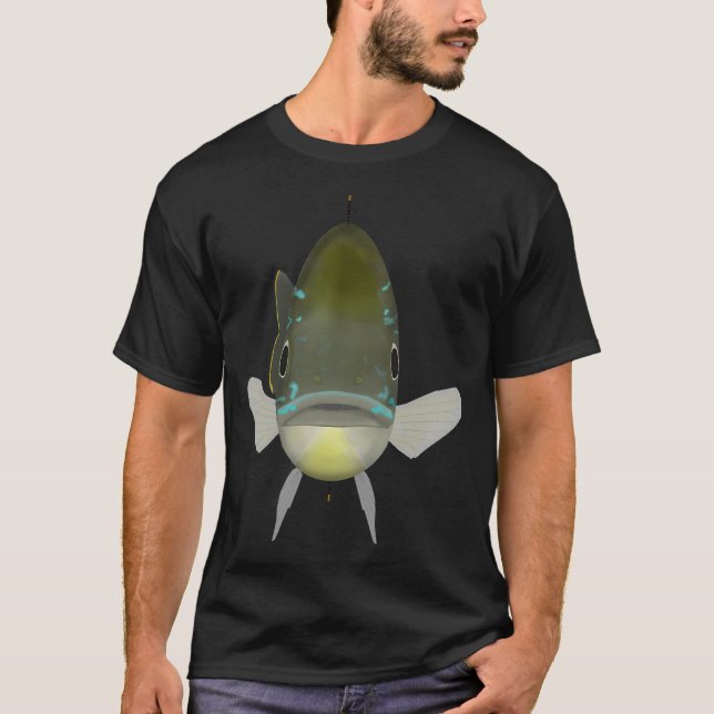 Green Sunfish - Fish Head T-Shirt (Front)