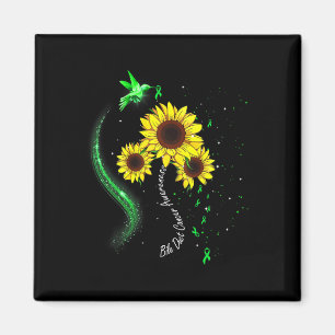 Green Sunflower Bile Duct Cancer Awareness Magnet