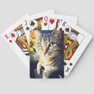 Green "Sunflower" Playing Cards