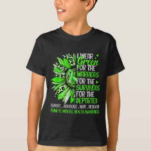 Green sunflower warriors survivors mental healthGr T-Shirt