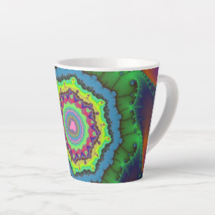 Green Sunset Pinwheel Latte Mug