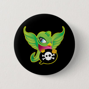 Green Swallow 6 Cm Round Badge