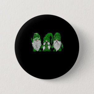 Green Sweater Gnome St. Patrick's Day Irish Gnome  6 Cm Round Badge