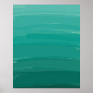 Green Sweep Ombre  Poster