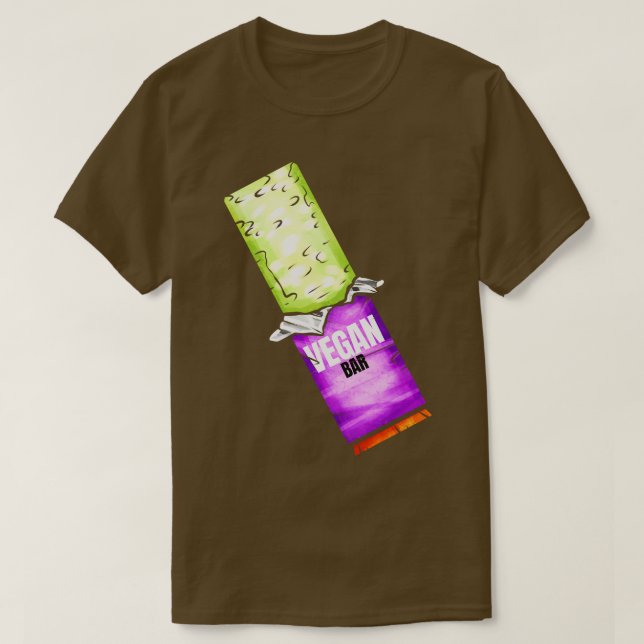 Green Sweets Vegan Bar For Vegetarian And Vegan  T-Shirt (Design Front)
