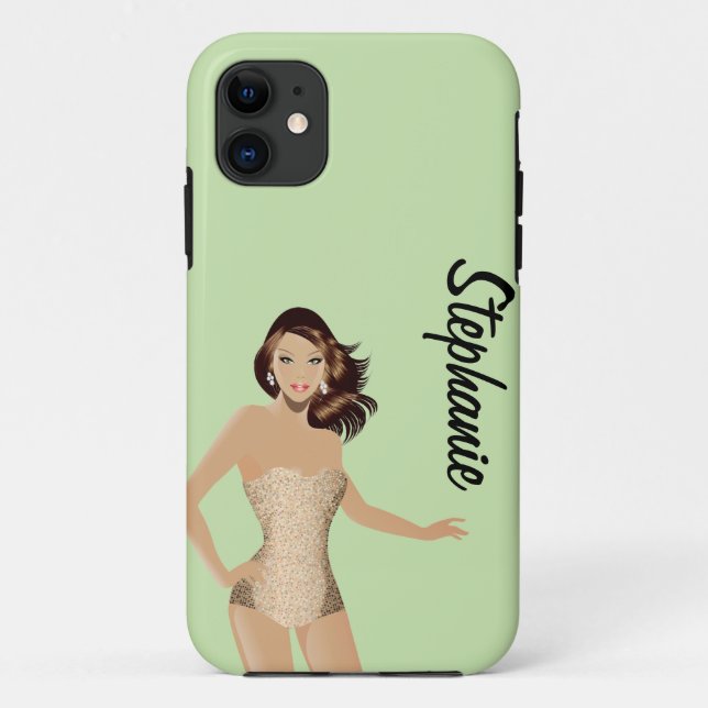Green Swinsuit Girl Mate ID™ iPhone 5 Case (Back)