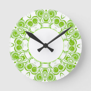 Green Swirl Clock
