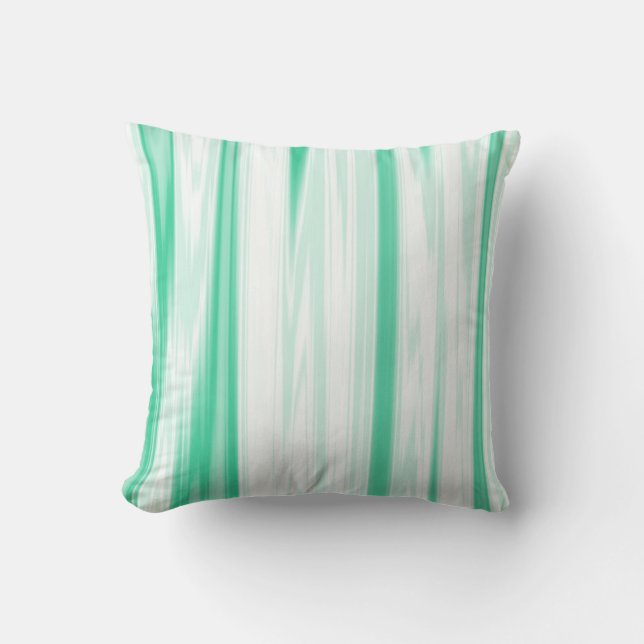 Green Swirl Decorative Throw Pillow (Front)