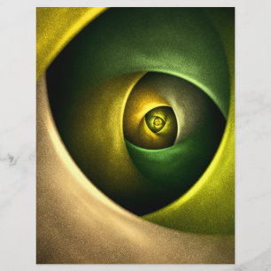 Green Swirl Floral Modern Abstract Art Pattern #23