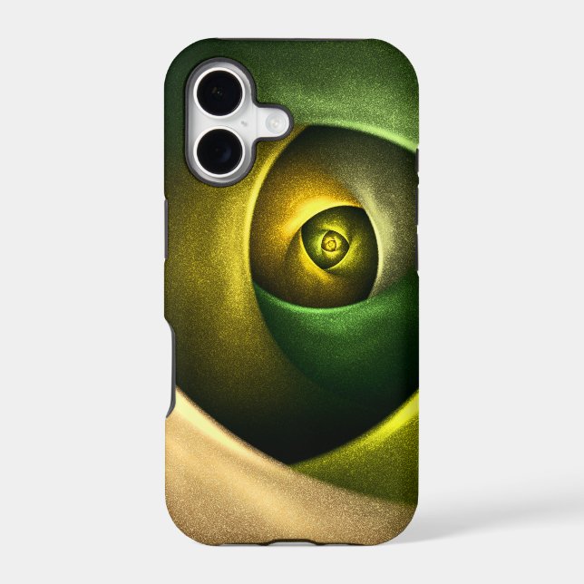 Green Swirl Floral Modern Abstract Art Pattern #23 (Back)