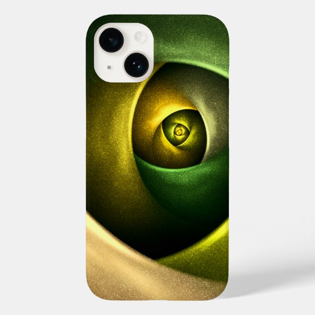 Green Swirl Floral Modern Abstract Art Pattern #23 Case-Mate iPhone Case (Back)