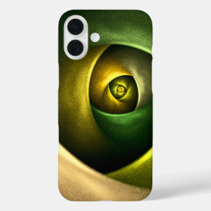 Green Swirl Floral Modern Abstract Art Pattern #23 iPhone 16 Plus Case
