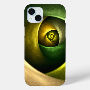 Green Swirl Floral Modern Abstract Art Pattern #23 iPhone 15 Mini Case