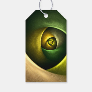 Green Swirl Floral Modern Abstract Art Pattern #23 Gift Tags