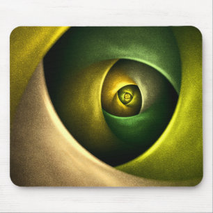 Green Swirl Floral Modern Abstract Art Pattern #23 Mouse Pad