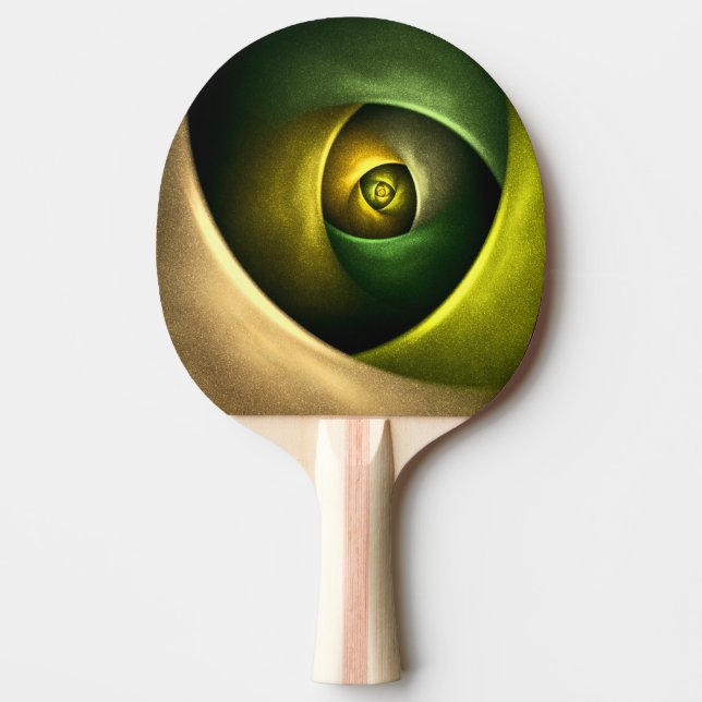 Green Swirl Floral Modern Abstract Art Pattern #23 Ping Pong Paddle (Front)