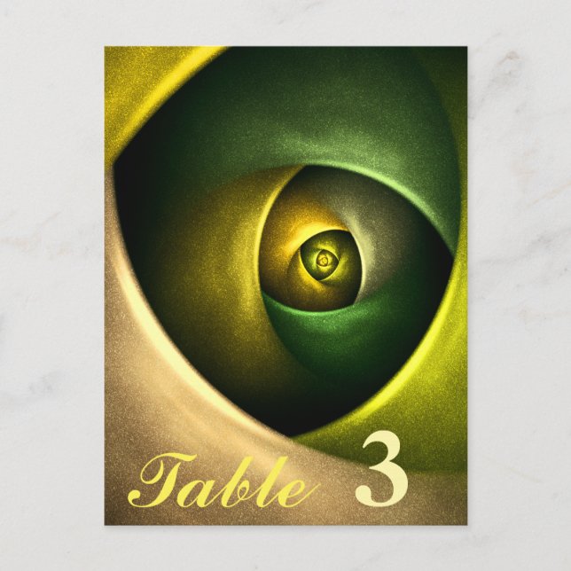 Green Swirl Floral Modern Abstract Art Pattern #23 Postcard (Front)