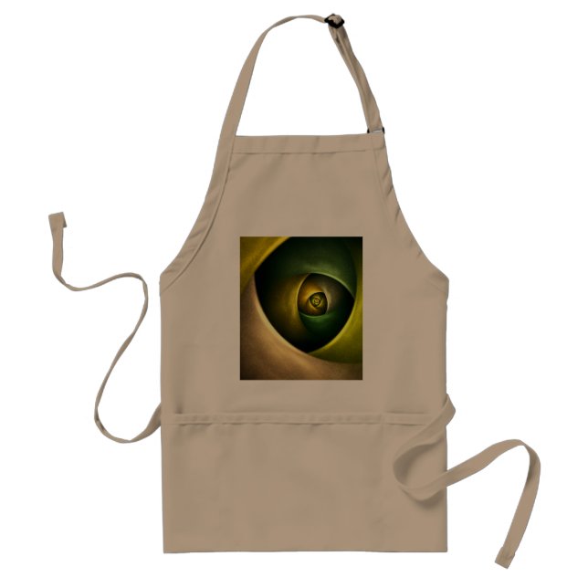 Green Swirl Floral Modern Abstract Art Pattern #23 Standard Apron (Front)