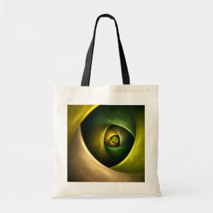 Green Swirl Floral Modern Abstract Art Pattern #23 Tote Bag