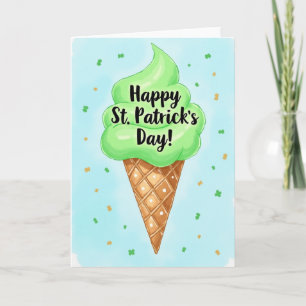 Green Swirl Ice Cream Card