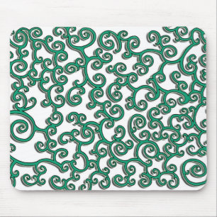 Green swirlie mousepad