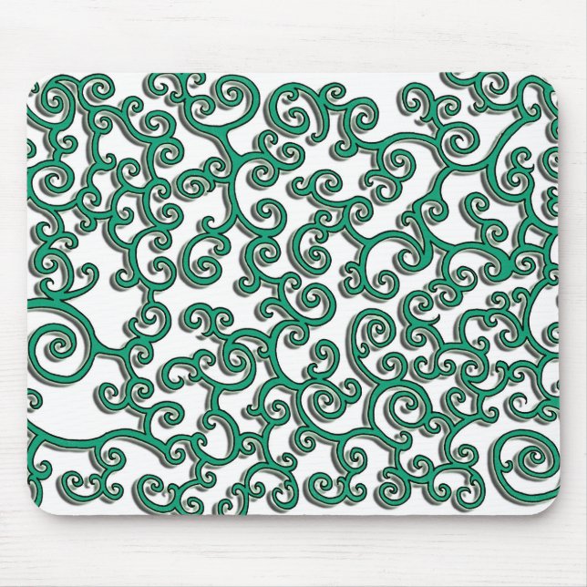 Green swirlie mousepad (Front)