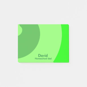 Green Swirls for Homeschool Dad Post-it Notes
