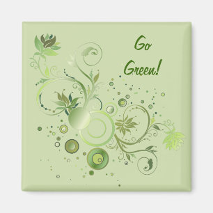 Green Swirls Magnet