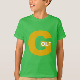 Green T-shirt Kids DESIGN GOLF