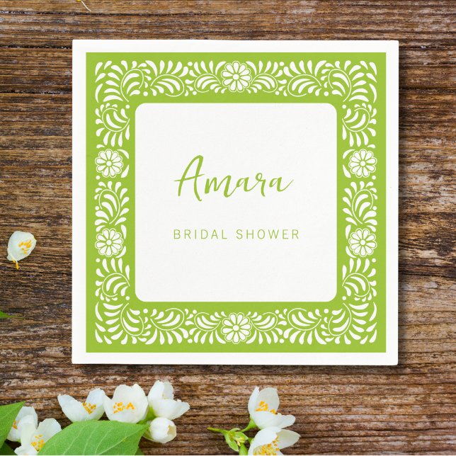 GREEN TALAVERA BRIDAL SHOWER NAPKIN (Creator Uploaded)