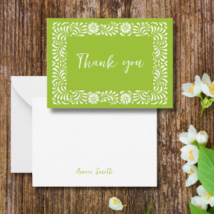 Green Talavera thank you Card