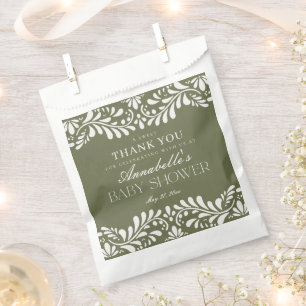 Green Talavera Tile Fiesta Baby Shower Dessert Favour Bags