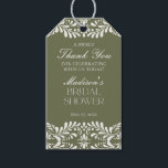 Green Talavera Tile Fiesta Bridal Shower Favour Gift Tags<br><div class="desc">Everyone loves a fiesta! This collection is a stunning blend of elegance and cultural heritage, inspired by the traditional Mexican Talavera tile patterns. The earthy olive green Terracotta floral border exudes sophistication and a touch of festive charm, making it perfect for your Spanish or Mexican inspired celebration. Whether you're hosting...</div>