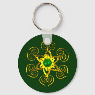 GREEN TALISMAN KEY RING