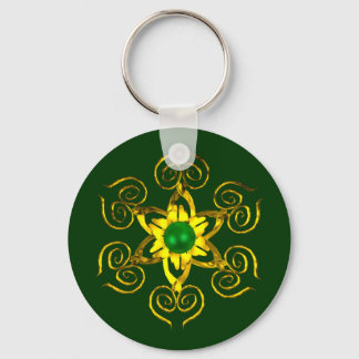 GREEN TALISMAN KEY RING