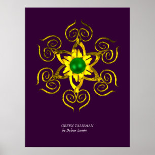 GREEN TALISMAN,purple Poster