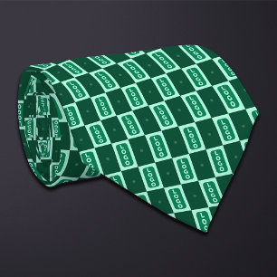 Green (Tall Rectangle) Logo Chequerboard Tie