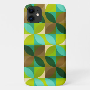 Green Tan and Brown Leaf Modern Pattern Case-Mate iPhone Case