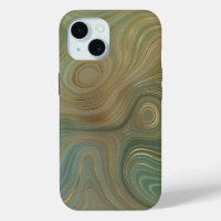 Green & Tan Marble iPhone & Samsung Phone Cases