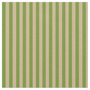 Green & Tan Stripes/Lines Pattern Fabric