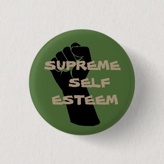 Green/Tan Supreme Self Esteem button