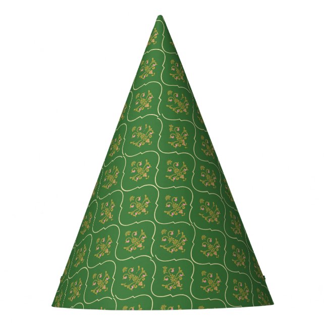 Green Tapestry Party Hat (Front)