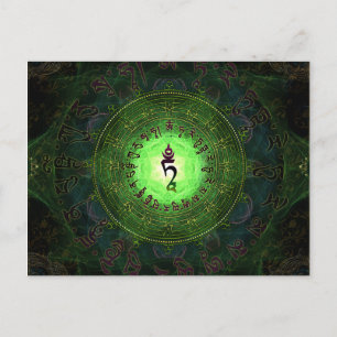 Green Tara - Protection from dangers and suffering Postcard