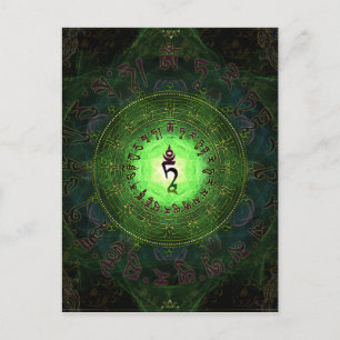 Green Tara - Protection from dangers and suffering Postcard